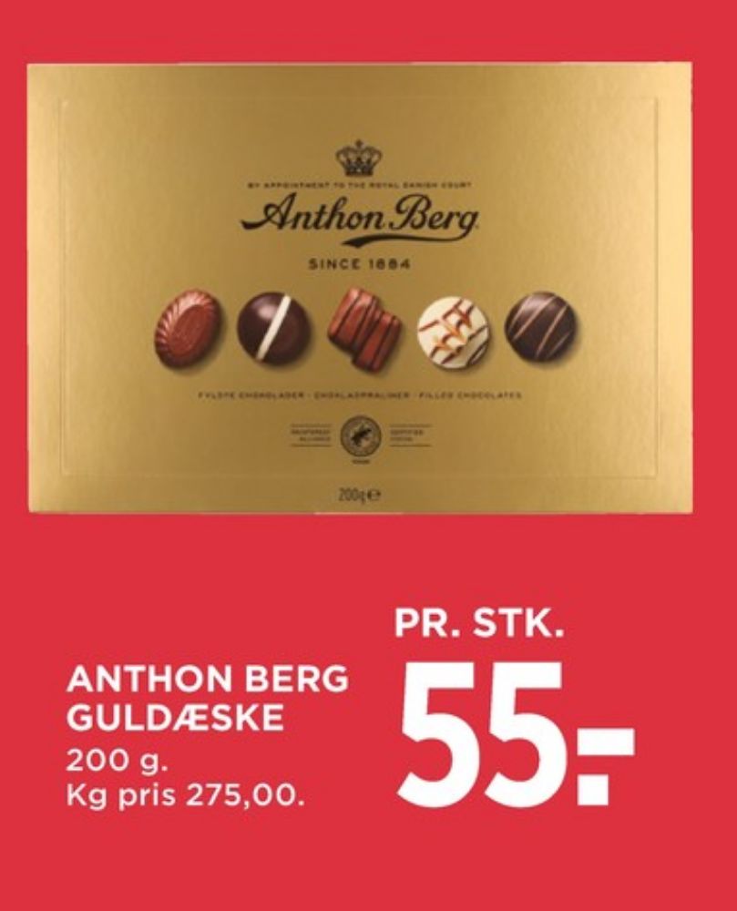 Anthon Berg Guldæske, Dessertchokolade