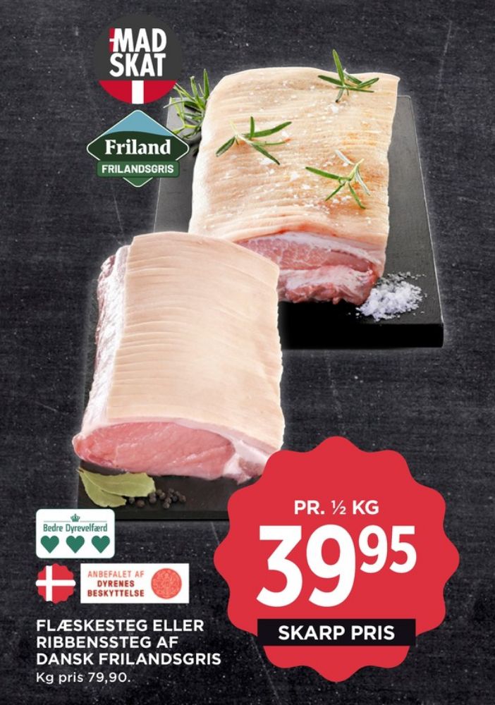 FRILAND Frilandsgris, Ribbensteg