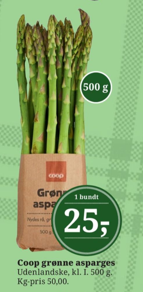 Coop, Asparges