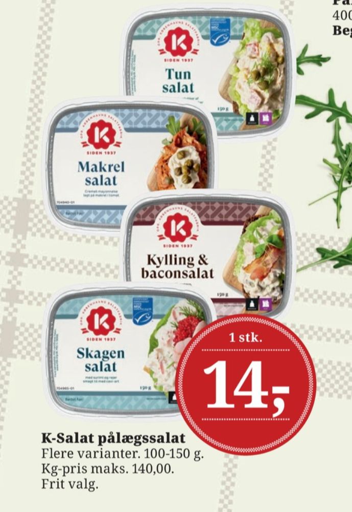 K-salat, Kylling & Baconsalat