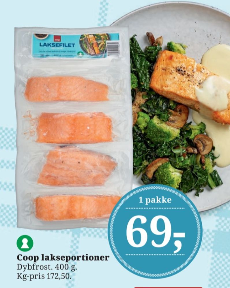 Coop, Lakseportioner