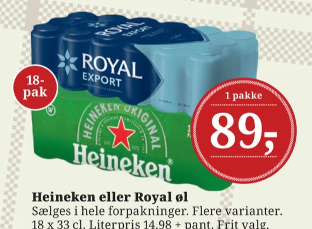 Royal Export, Øl 18 pk.