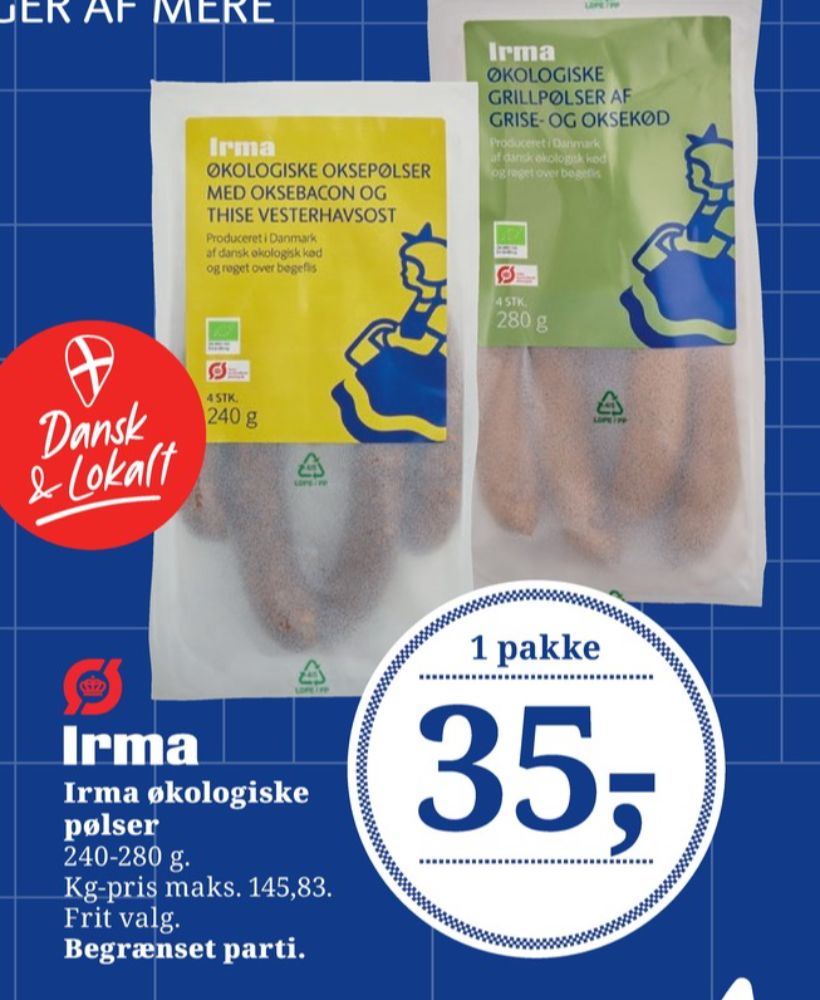 Irmas, Grillpølser