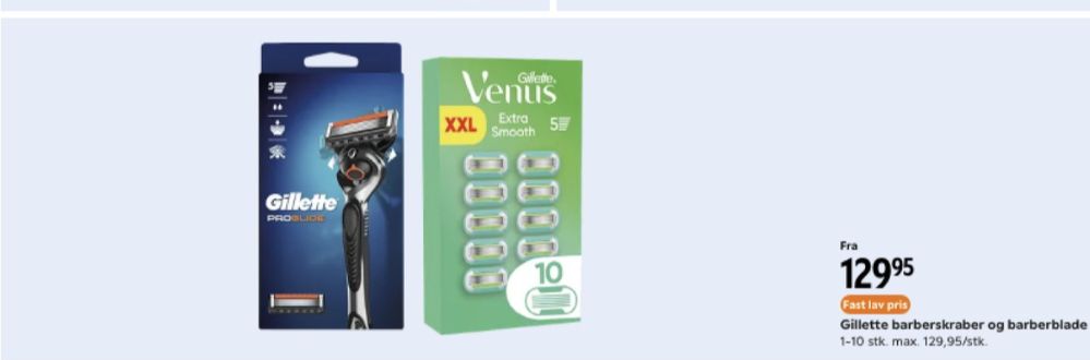 Gillette Venus Smooth, Barberblade