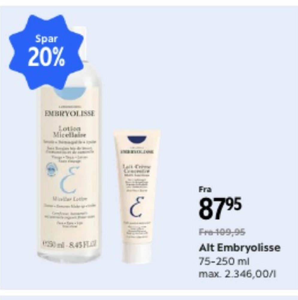Embryolisse, Øjencreme