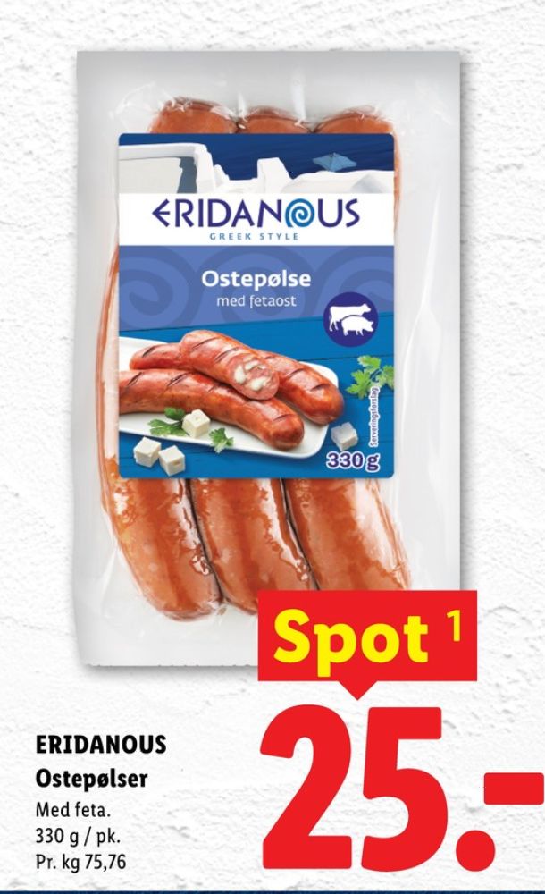 Eridanous, Ostepølser