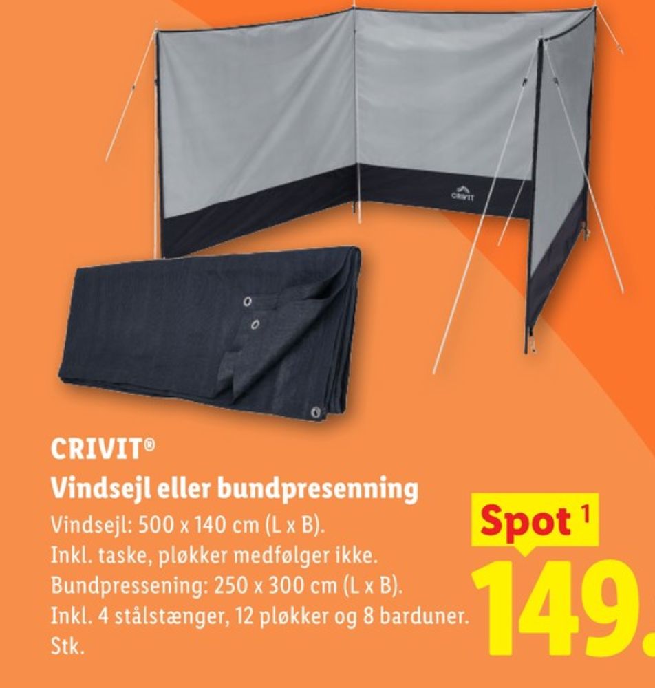 Crivit, Vindsejl