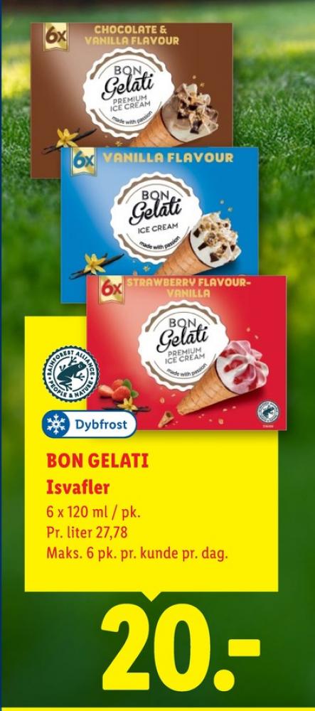 Bon Gelati, Isvafler Vanilje