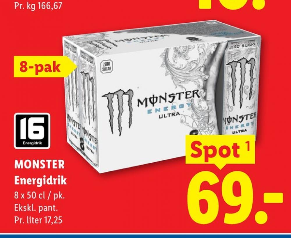 Monster Ultra Energy, Energidrik 8 pk.