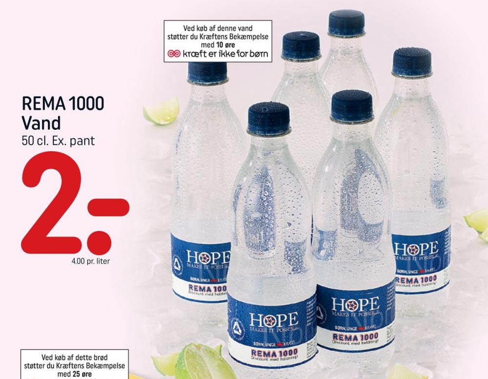 Rema 1000 Hope, Kildevand