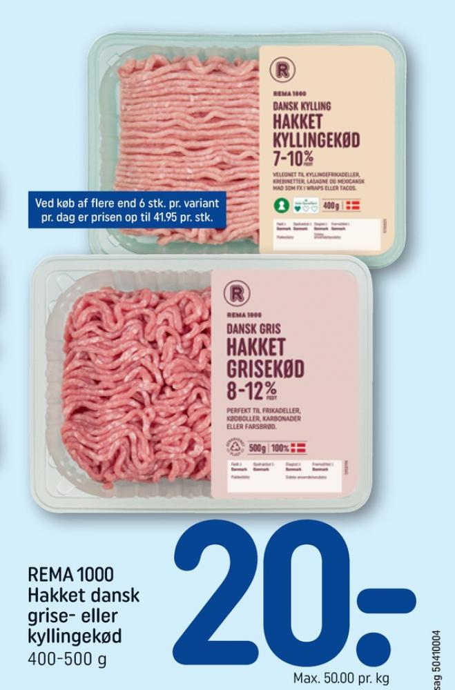 Rema 1000, Hakket grisekød 8-12%