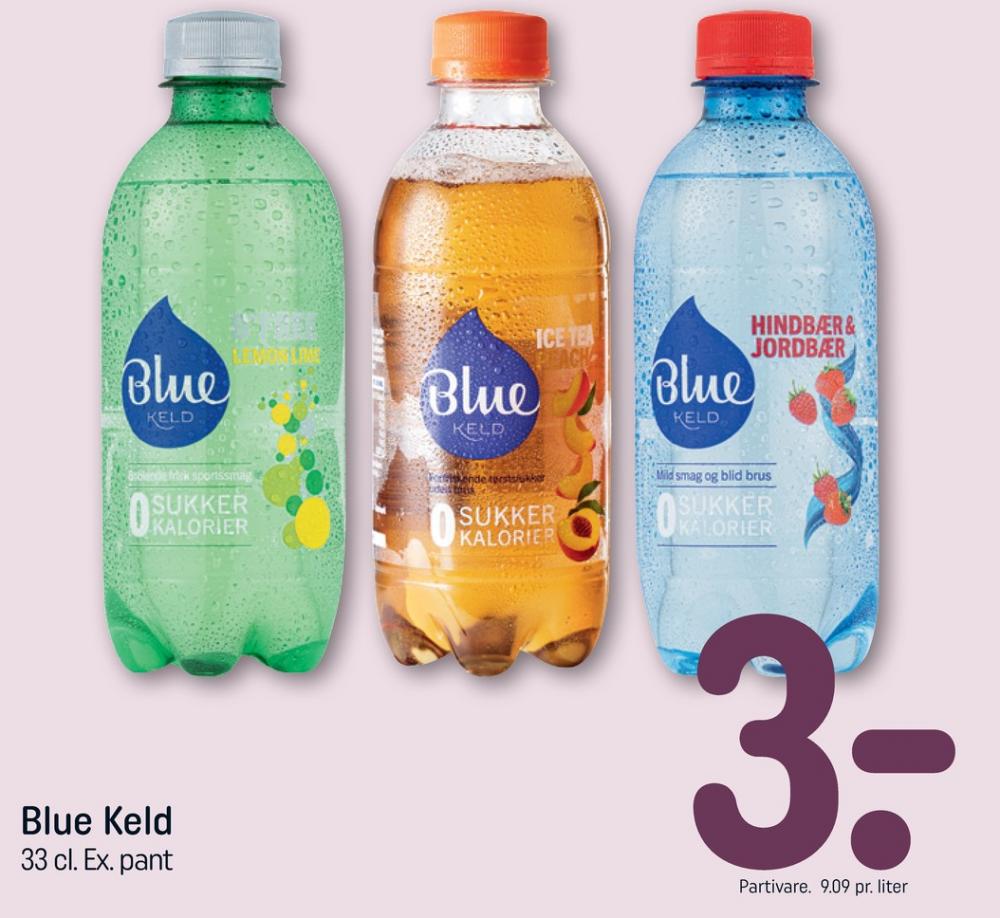 Blue Keld Hindbær & Jordbær, Mineralvand med brus hindbær og jordbær 9 pk.