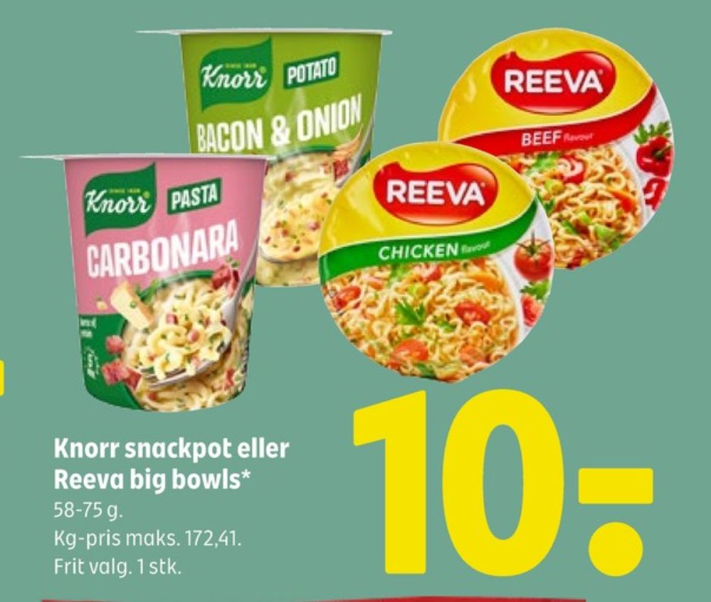 Reeva, Nudler med kyllingesmag