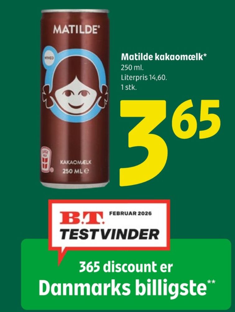 Matilde, Kakaomælk