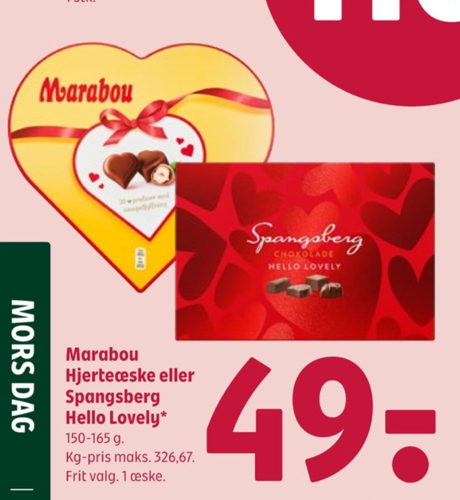 Marabou Hjerteæske, Dessertchokolade