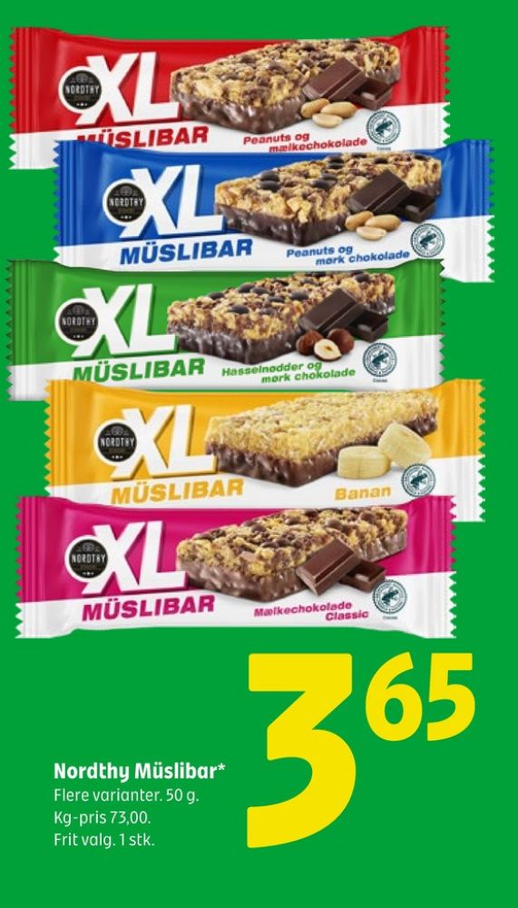 Nordthy, XL Müslibar mælkechokolade