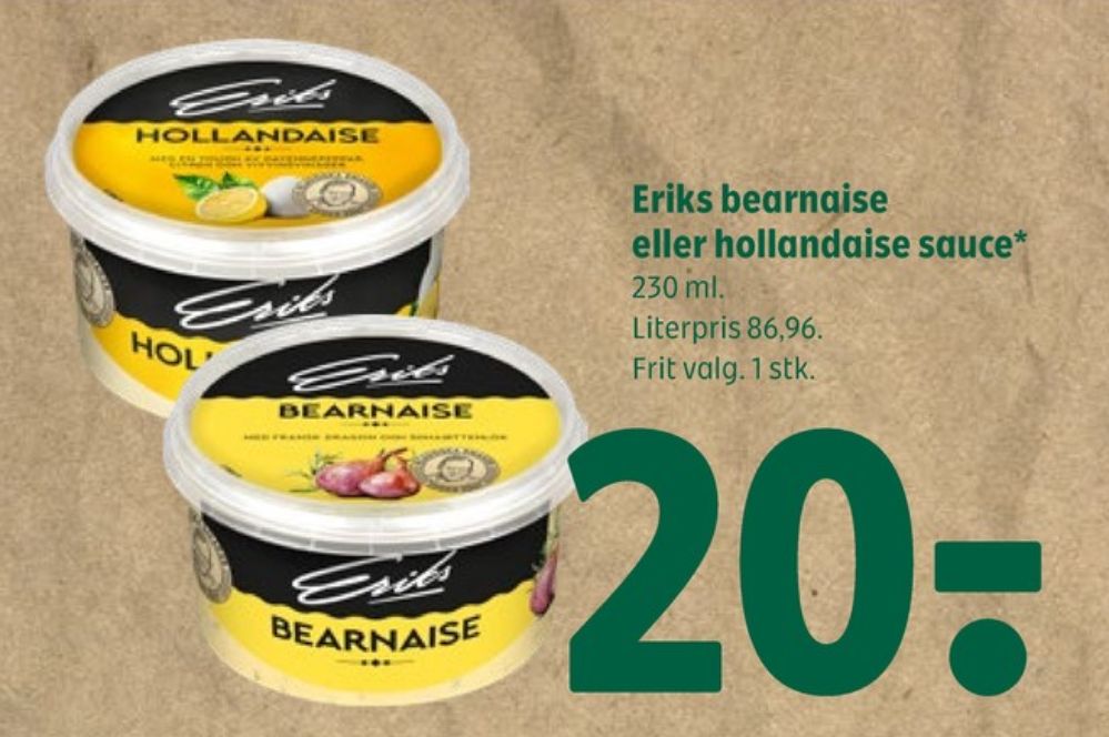 Eriks Saucer, Bearnaisesauce