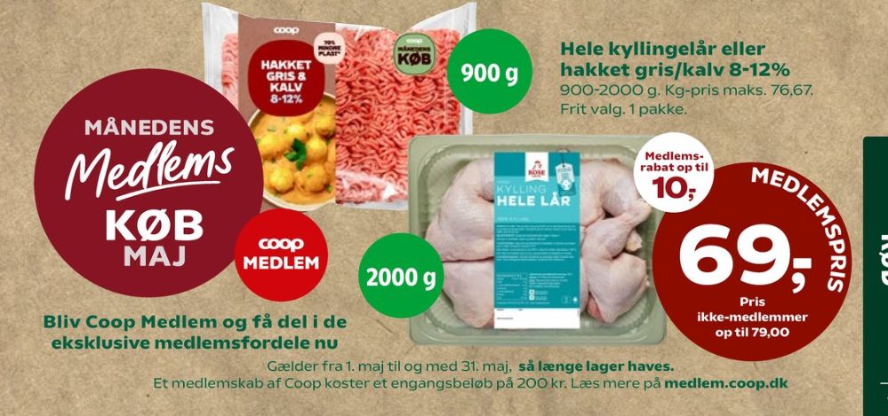 Coop, Hakket kalv og grisekød 8-12%