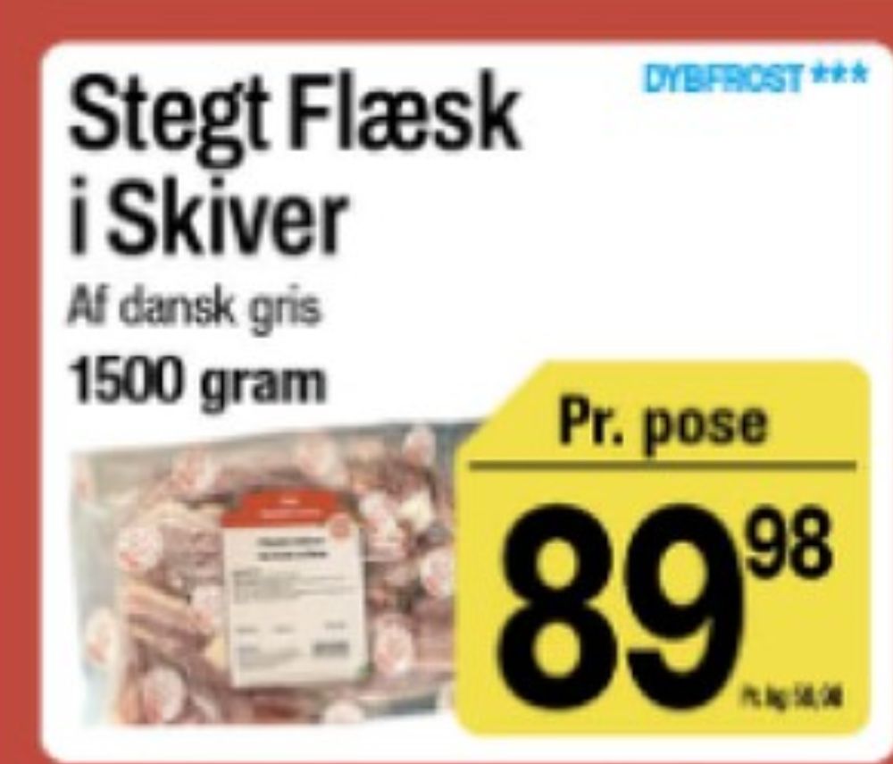 Danish Crown, Flæsk i skiver