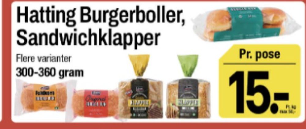 Hatting, Burger Bun Fuldkorn