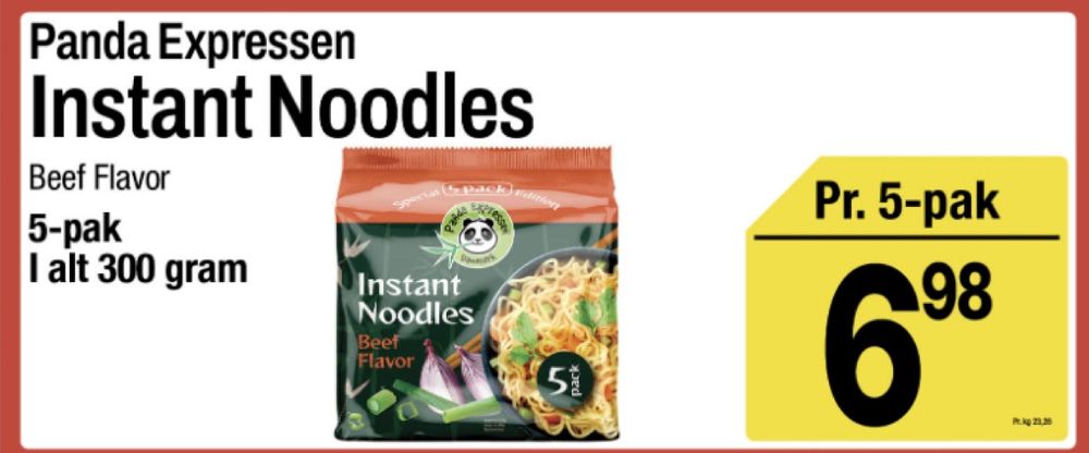 Panda Expressen , Instant Nudler Beef