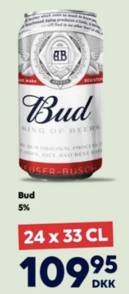 Budweiser, Øl 24 pk.