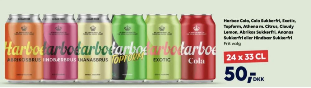 Harboe Hindbærbrus, Hindbærsodavand 24 pk.