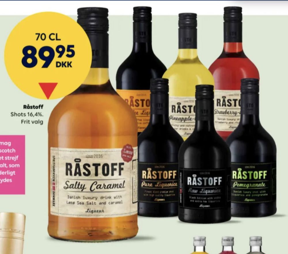 Råstoff Pure Liquorice, Shots