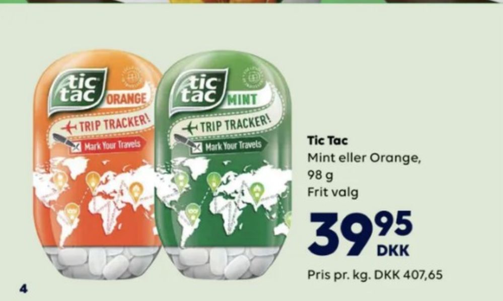 Tic Tac, Pastiller Mint