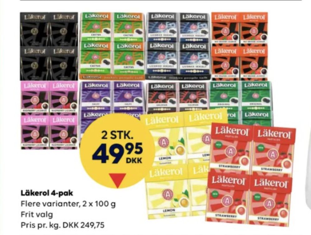 Läkerol, Pastiller Strawberry