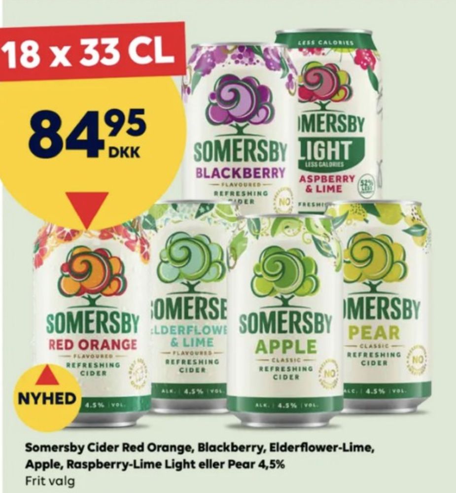 Somersby Elderflower & Lime, Elderflower & Lime Cider 18 pk.
