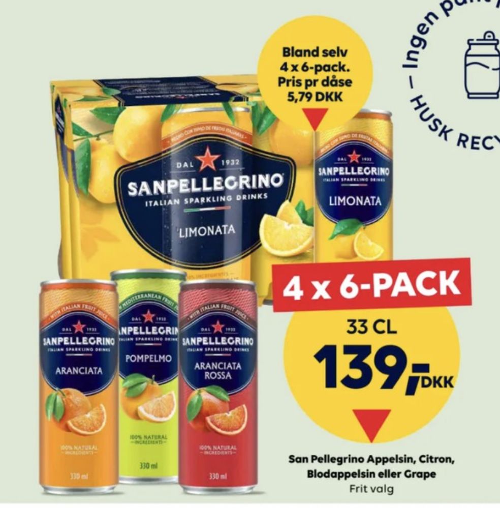 San Pellegrino Pompelmo, Sodavand 6 pk.