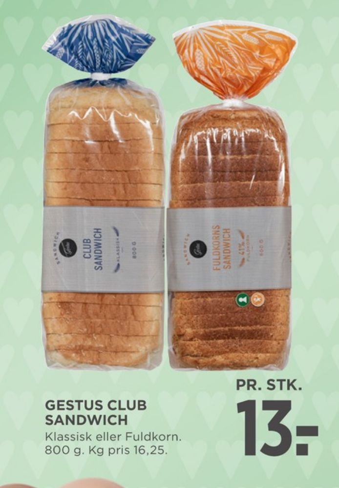 Gestus, Club Sandwichbrød