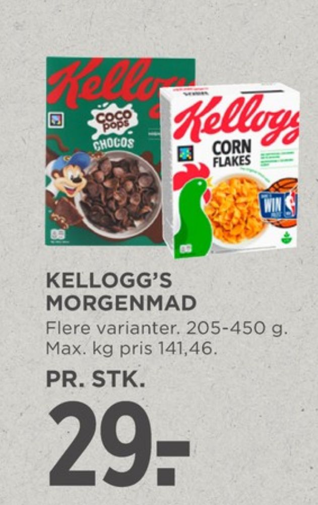 Kelloggs Coco Pops, Morgenmadsprodukt
