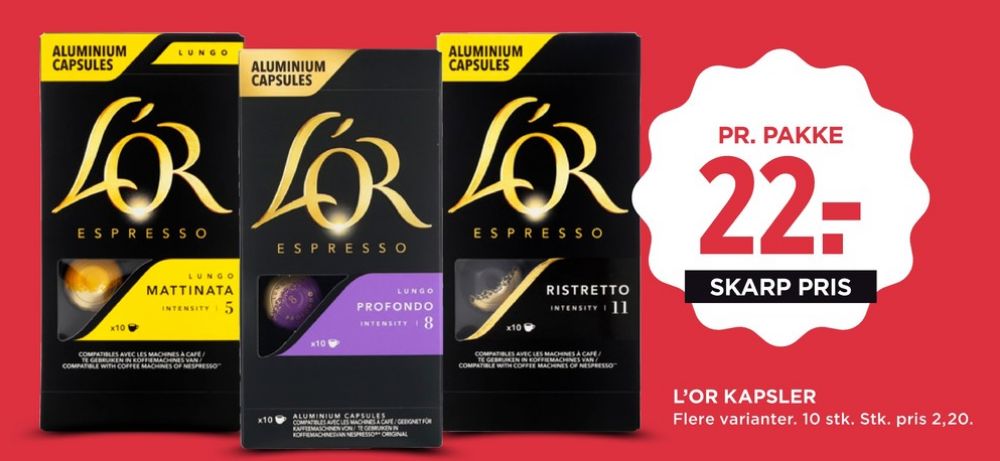 LOR Espresso Lungo Mattinata, Kaffekapsler