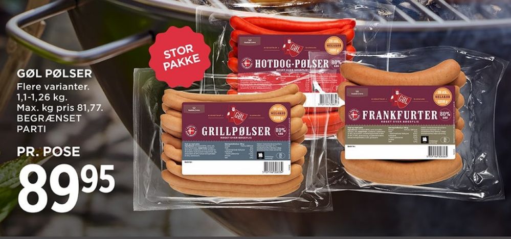Gøl, Grillpølser