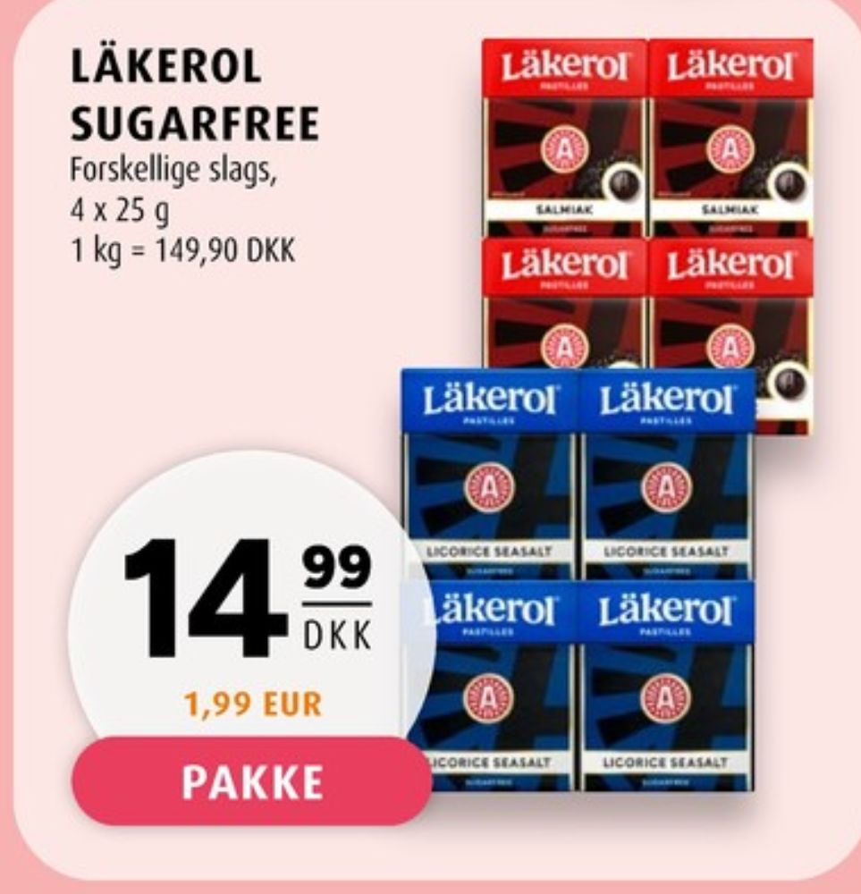 Läkerol, Pastiller Liquorice Seasalt