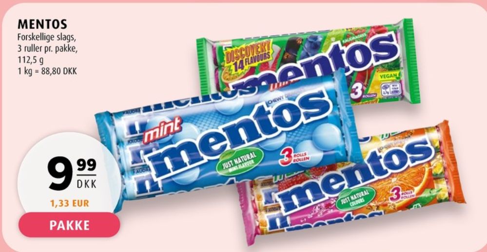 Mentos, Pastiller Mint