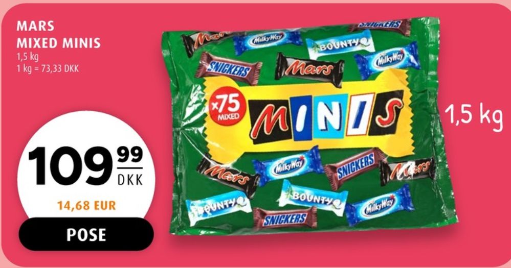 Mars Mixed Minis, Chokoladebar