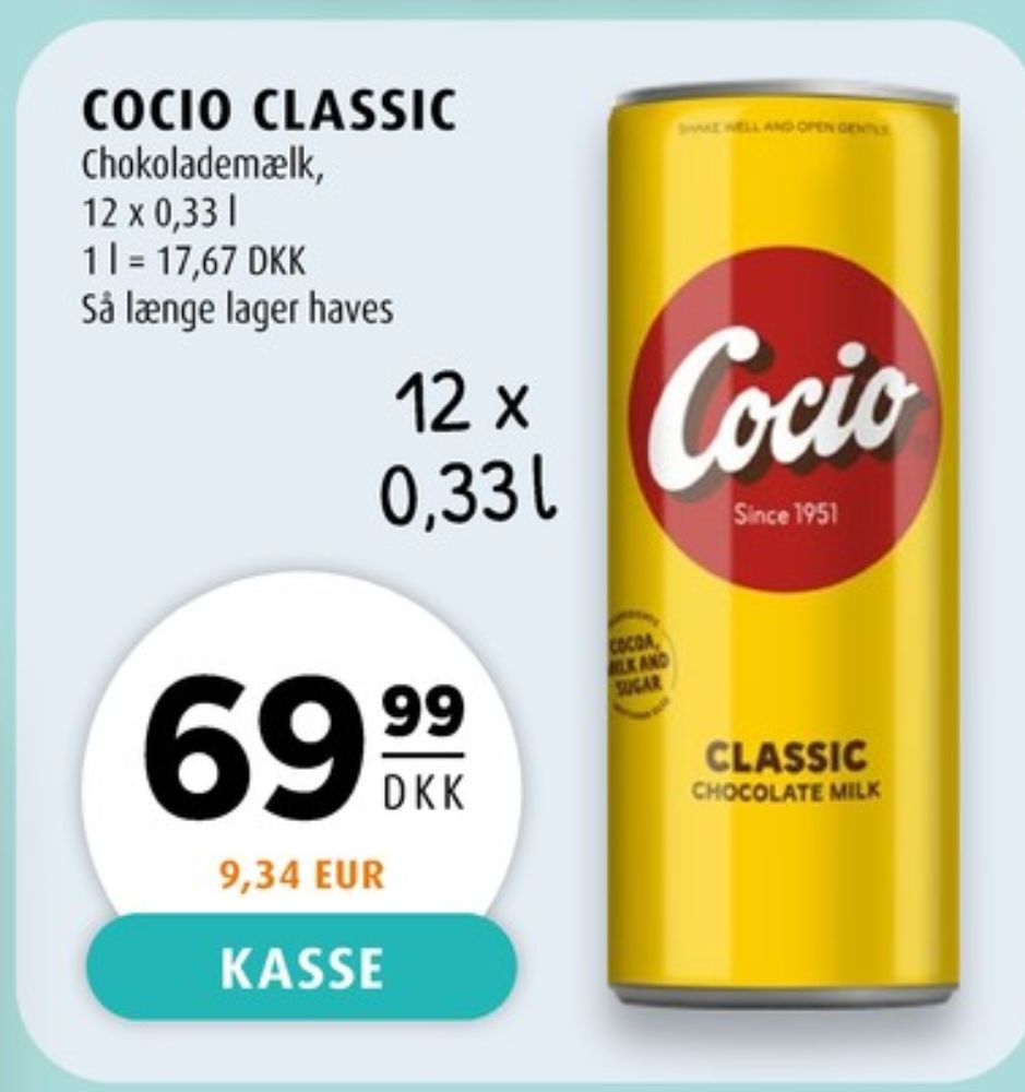 Cocio, Chokolademælk Classic 12 pk.