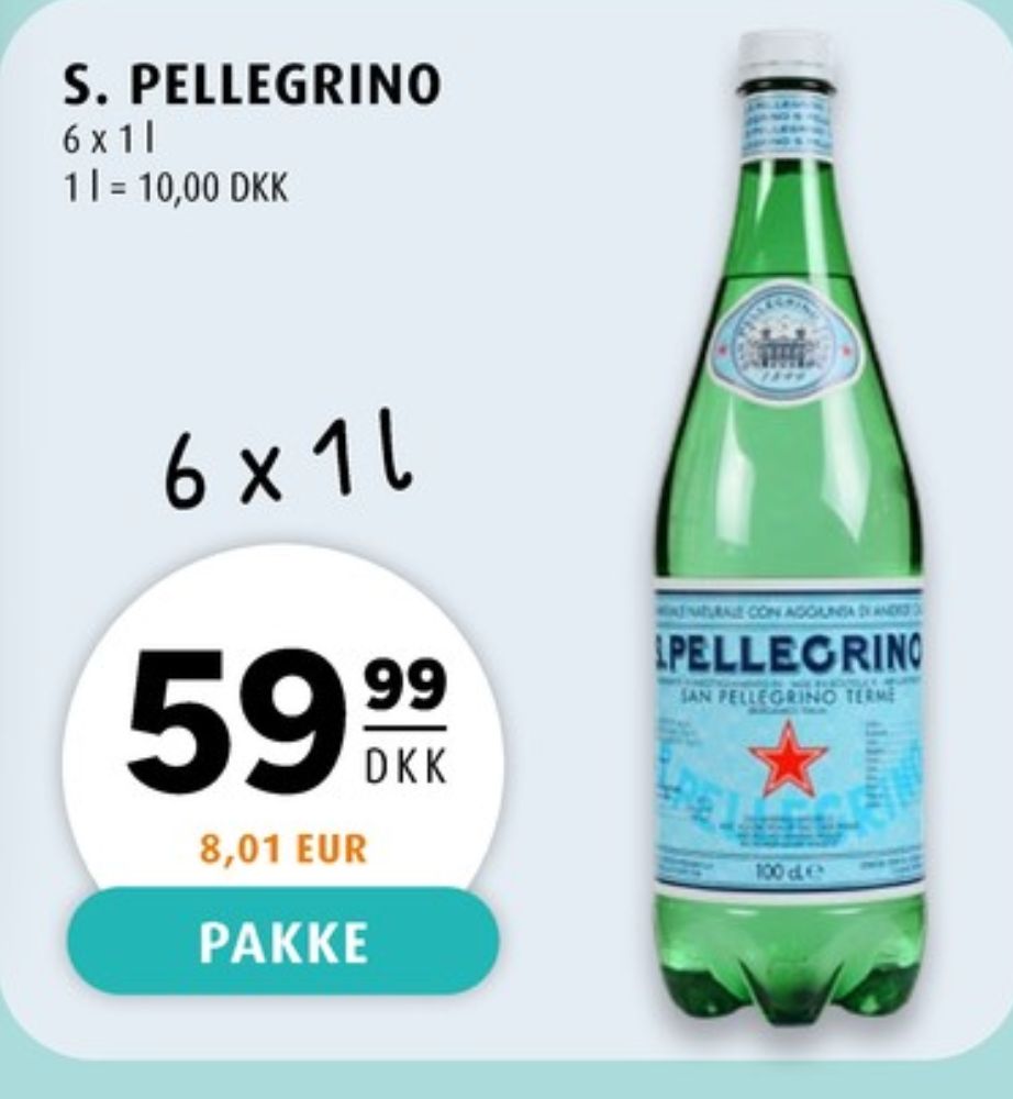 San Pellegrino, Mineralvand med brus 6 pk.
