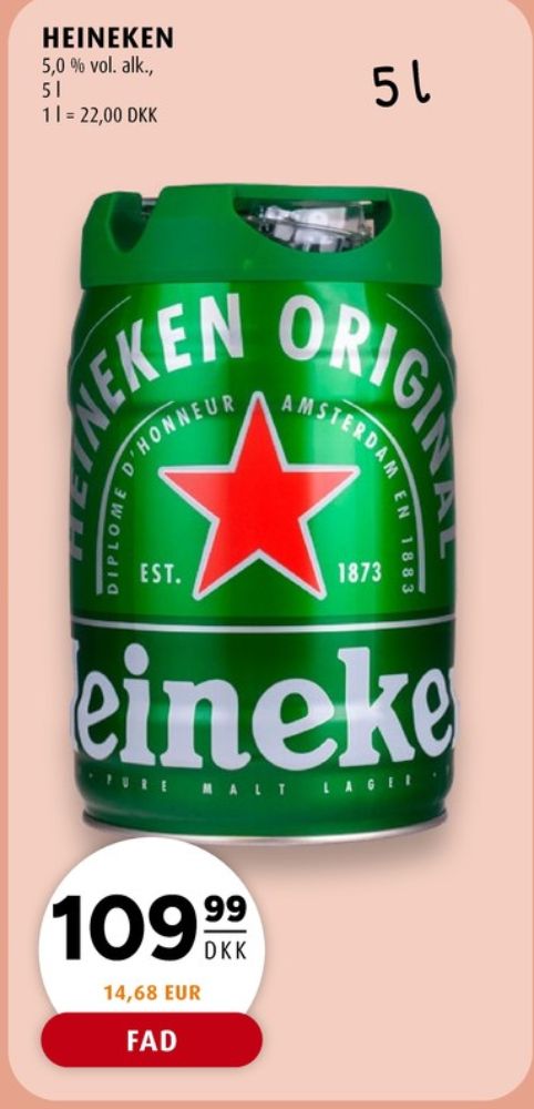 Heineken, Øl