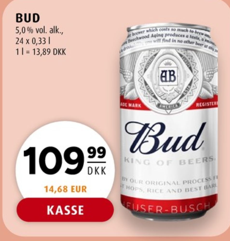 Budweiser Budvar, Øl 24 pk.