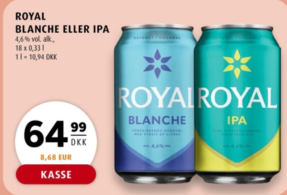 Royal Blanche, Øl 18 pk.