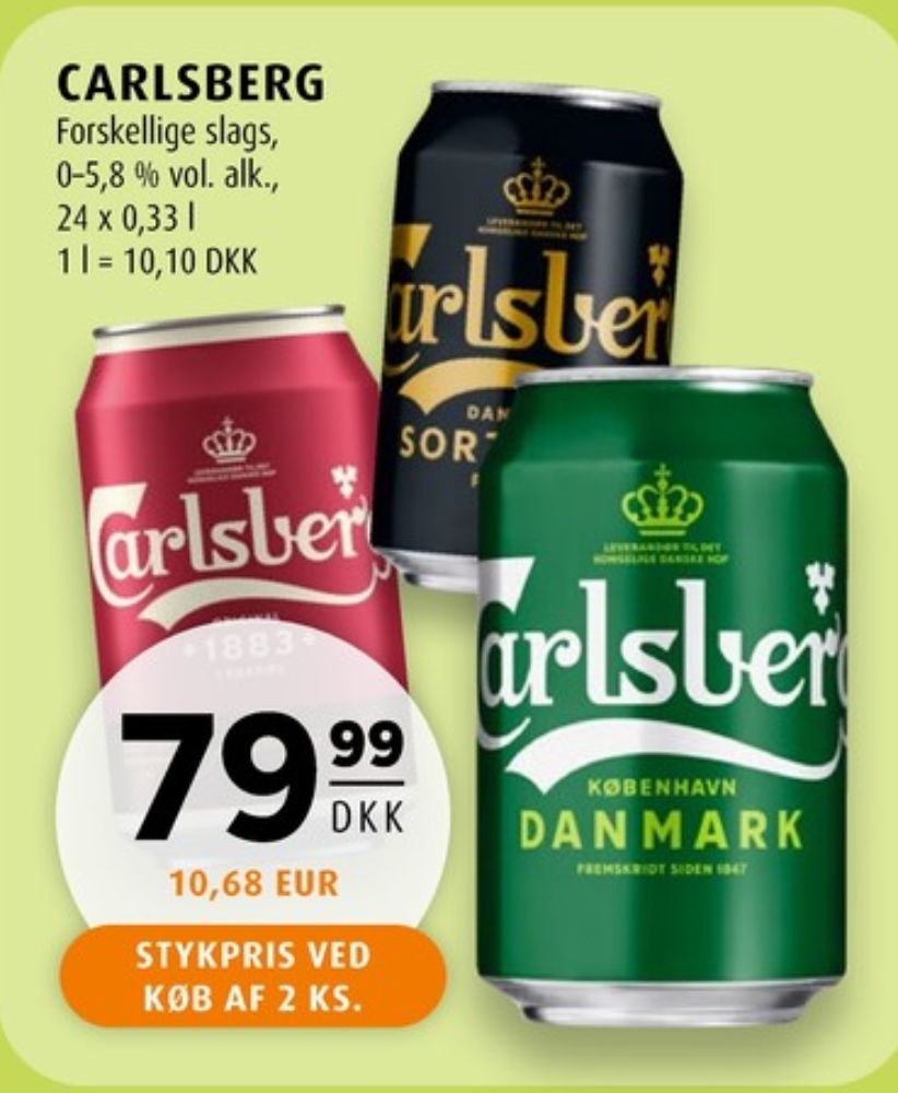 Carlsberg Pilsner, Øl 24 pk.
