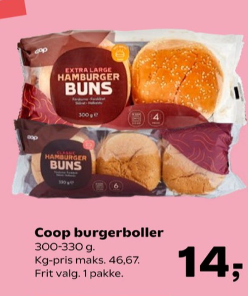 Coop, Hamburger Buns