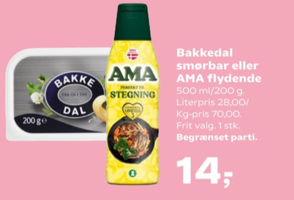 Bakkedal, Smørbar