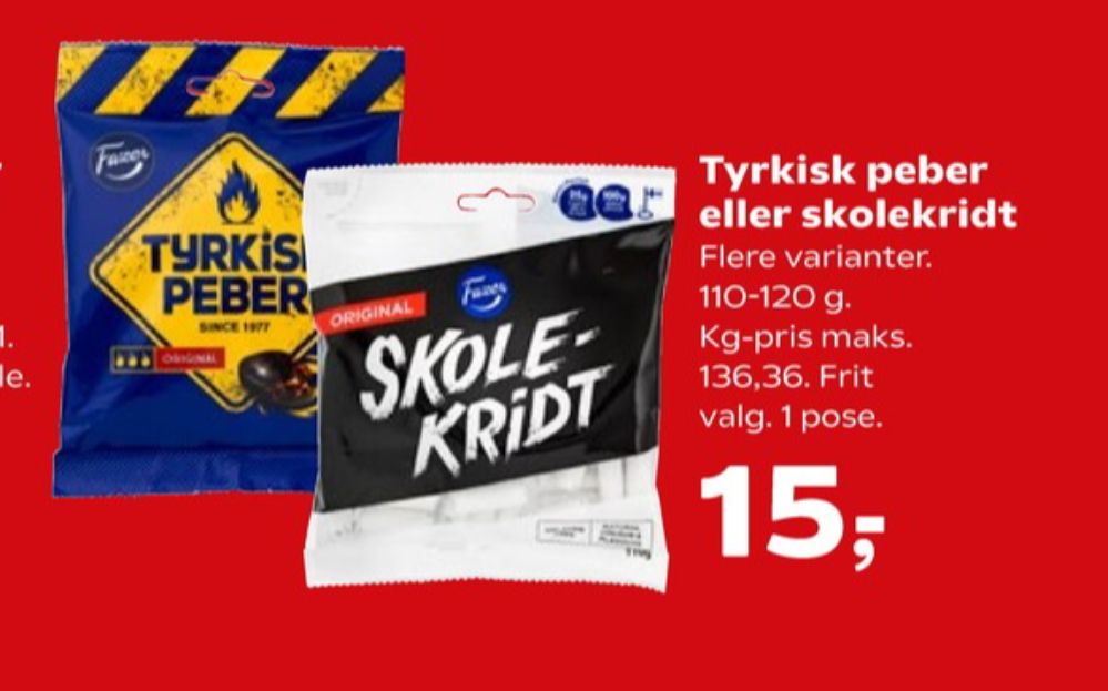 Fazer Skolekridt, Slikposer