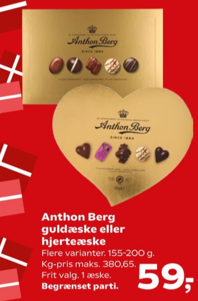 Anthon Berg Guldæske, Dessertchokolade