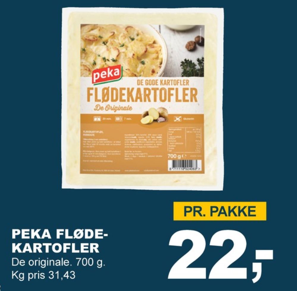 Peka, Flødekartofler
